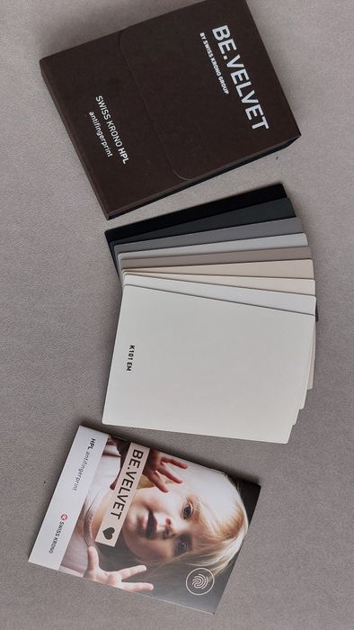 Wzornik próbnik swiss Krono hpl laminaty antifinger super mat matowe