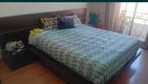 Cama casal mogno
