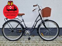 Дорожній велосипед дамка з корзиною Dorozhnik OBSIDIAN 28 рама-19"