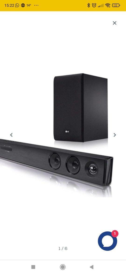 soundbar lg sj3 com Nova