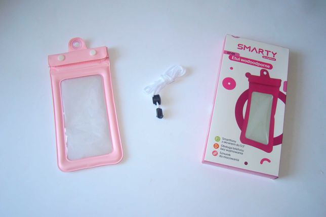 Wodoodporne Etui na smartphone 5,5 cala SMARTY różowe