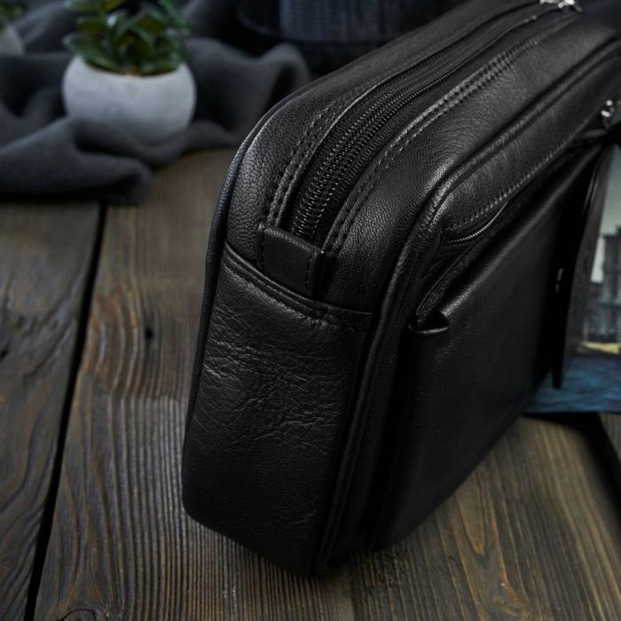 Skórzana saszetka męska do ręki Paolo Peruzzi T-56-BL