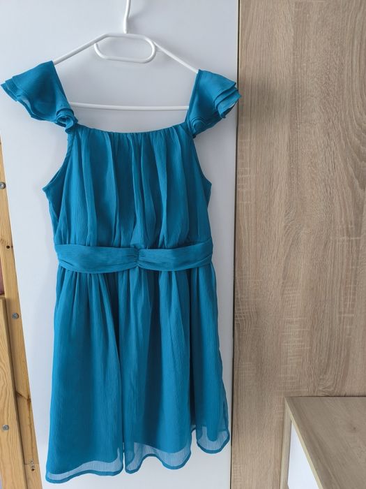 Sukienka tiulowa turkusowa Next 146