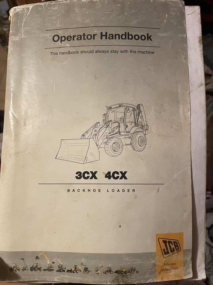 Podręcznik operatora/instrukcja koparko-ładowarka JCB 3CX 4CX