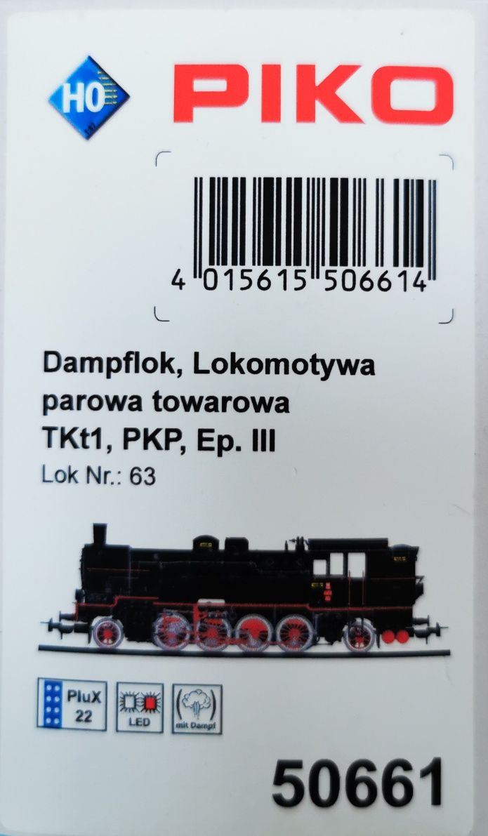50661 Parowóz PKP Tkt1-63 Piko nie Roco