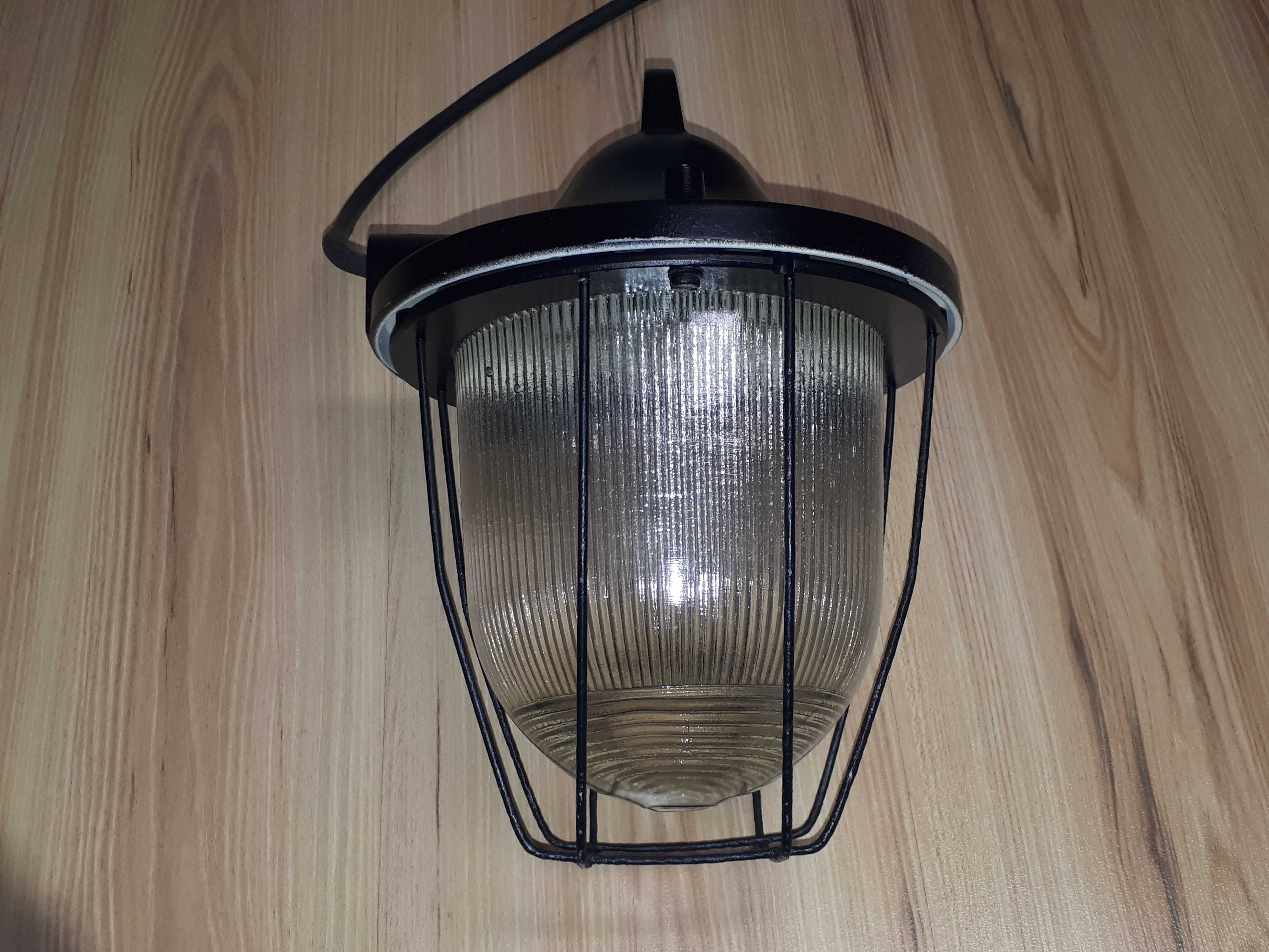 Piękna Lampa Oprawa Przemysłowa Loft PRL Po Renowacji