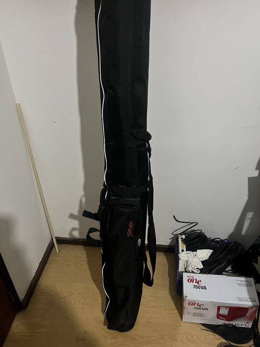 Conjunto contrabaixo eletrico stagg + roland cube street ex + suporte