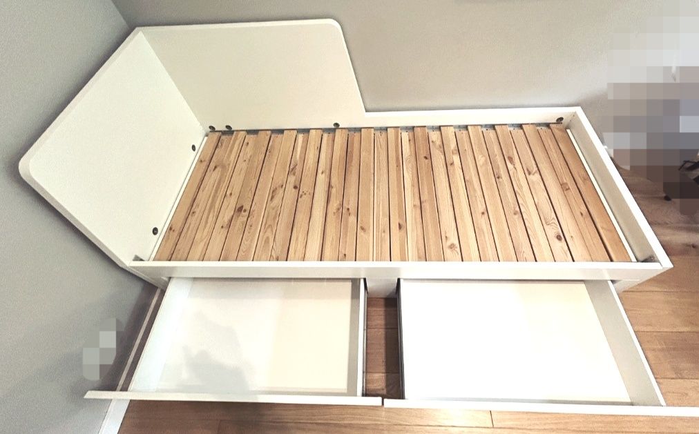 Flekke łóżko, leżanka Ikea 80x200 rozsuwane plus 2 materace Malfors