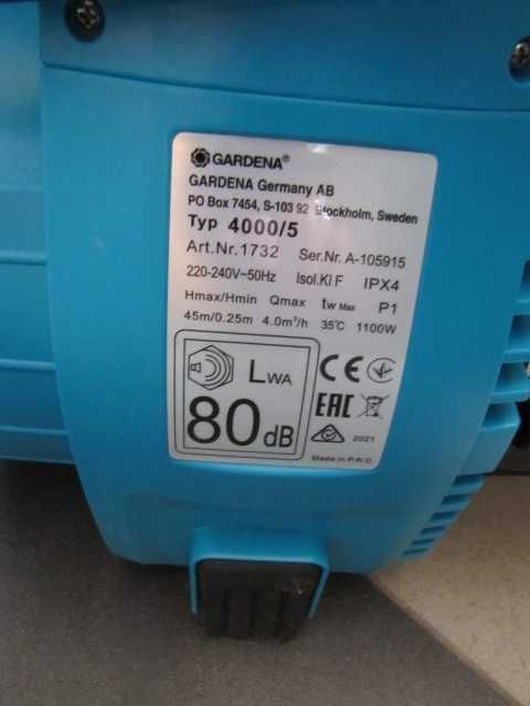 Pompa wody nawadniająca ogrodowa Gardena Comfort Classic 4000/5