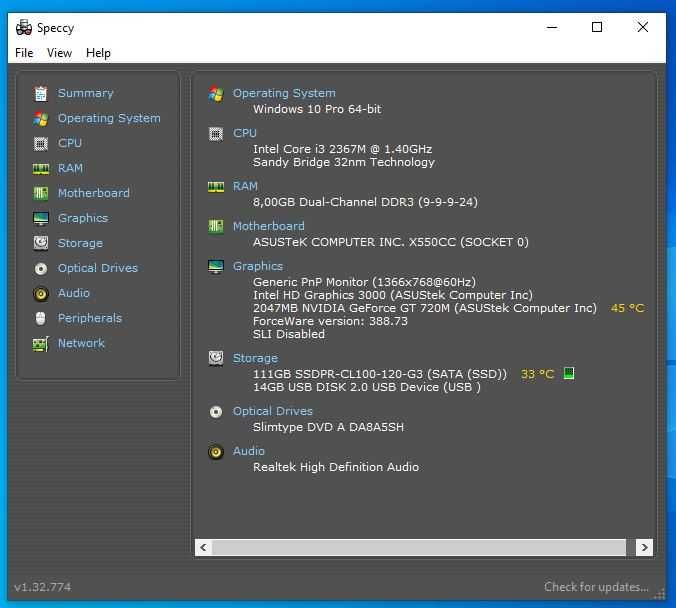 Pc Portatil Asus K550C