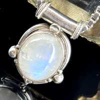 Srebro - Srebrny naszyjnik z kamieniem Księżycowym - próba srebra 825.