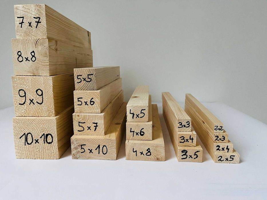 Kantówki, krawędziaki drewniane, strugane, wysyłka