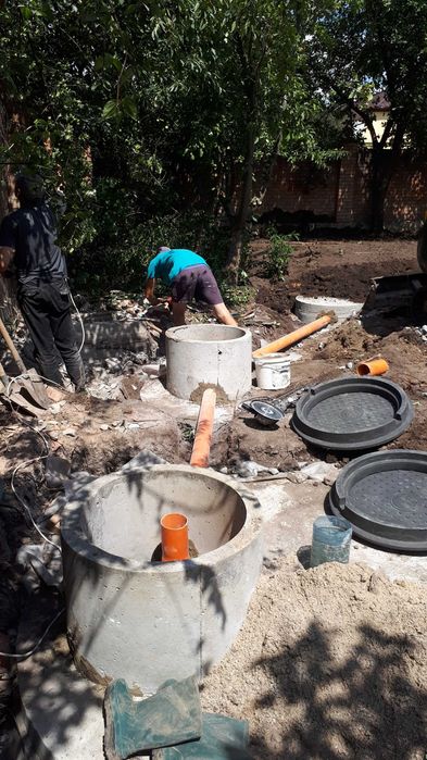 Копаємо ями під септик, фундамент, траншеї Екскаватор Бетонні кільця