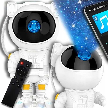 PROJEKTOR GWIAZD Astronauta Głośnik BLUETOOTH Lampka Nocna Rzutnik LED