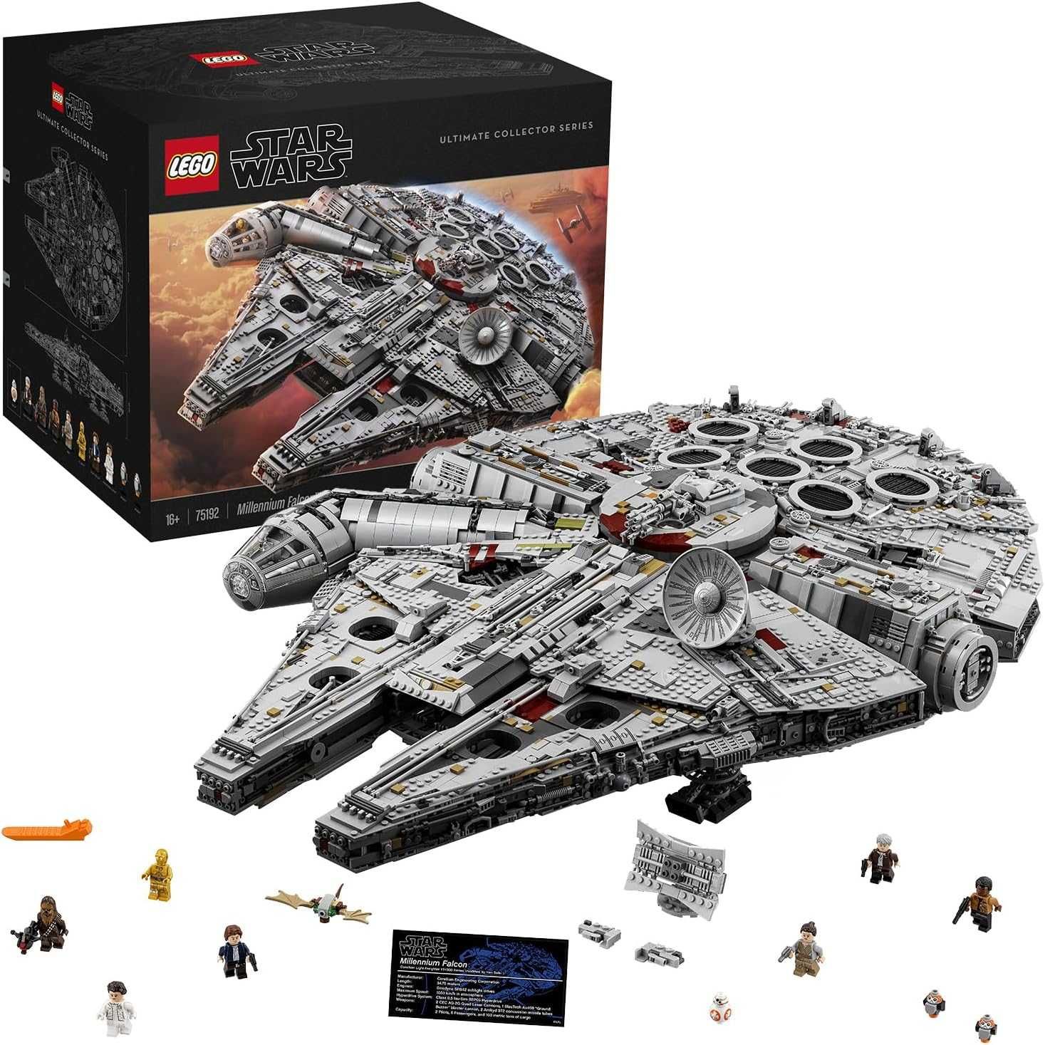 Новий конструктор LEGO 75192, Star Wars Millennium Falcon 7541 деталь