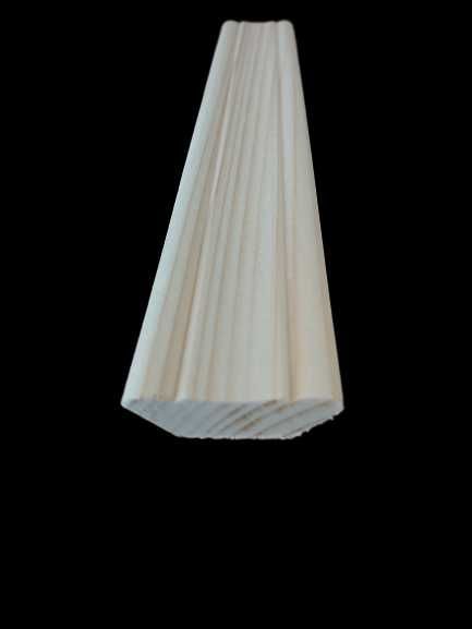 ćwierćwałek drewniany 25mm x 25mm sufit podłoga wklęsły frez listwa