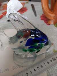 Figura szklana  typu murano  wysoka 15 cm