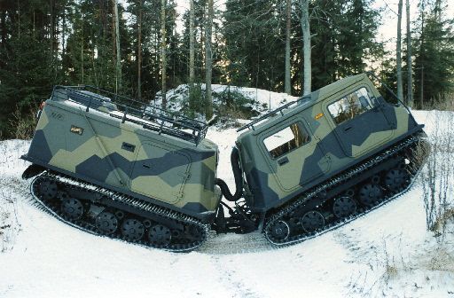 Pojazd gasienicowy kuligi Ratrak Sisu BV 3.9V8 amfibia Hagglund BV206