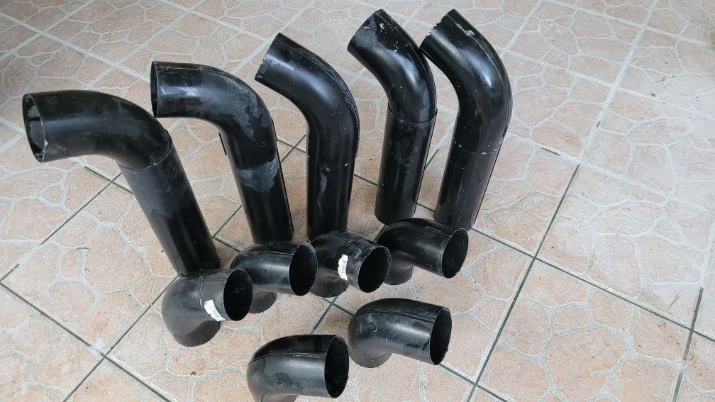 Kolanko kolano do rury spustowe fi90 70stopni 11 szt metalowe