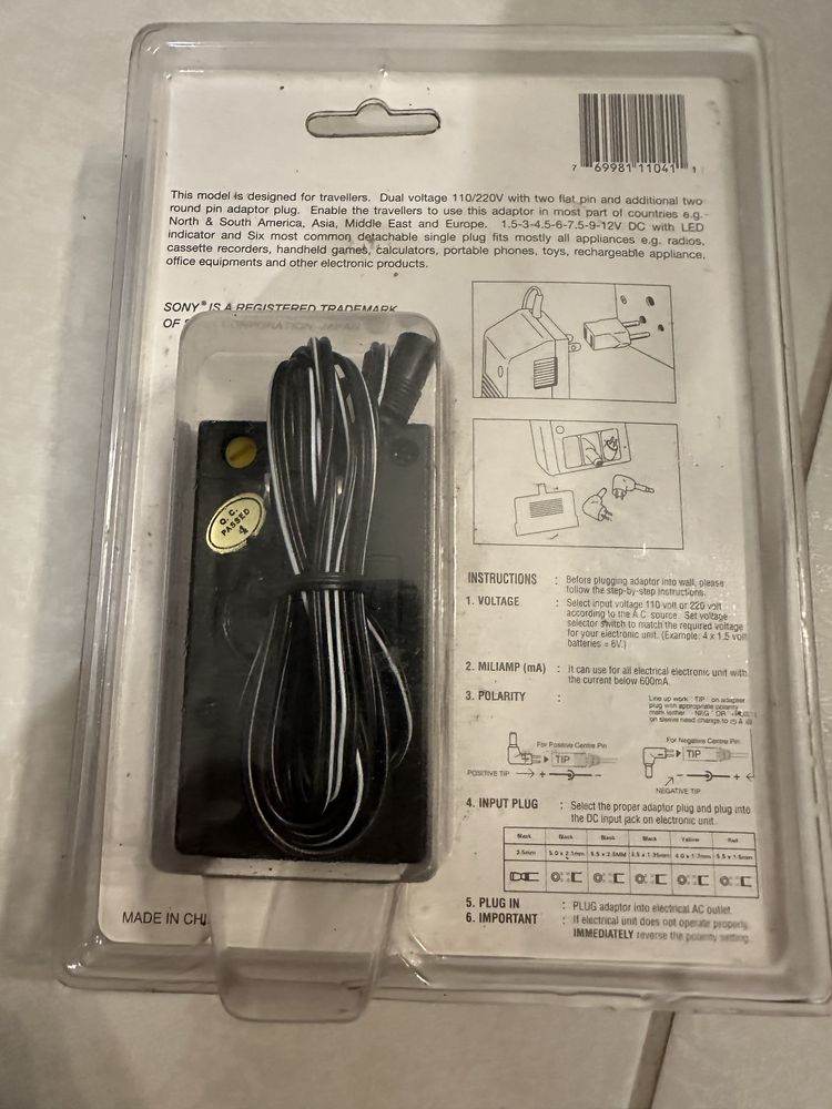 Adapter do prądu, zestaw