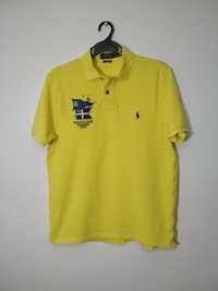 Polo Ralph Lauren t-shirt żółta koszulka polo L