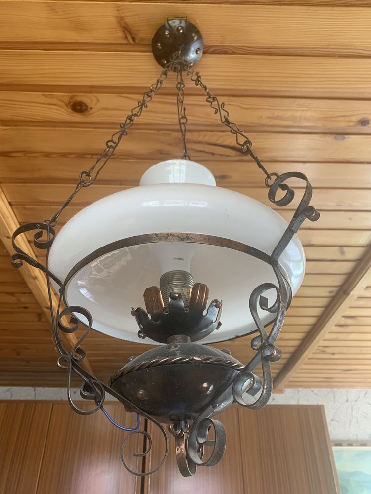 Lampa wisząca szklana nieuszkodzona