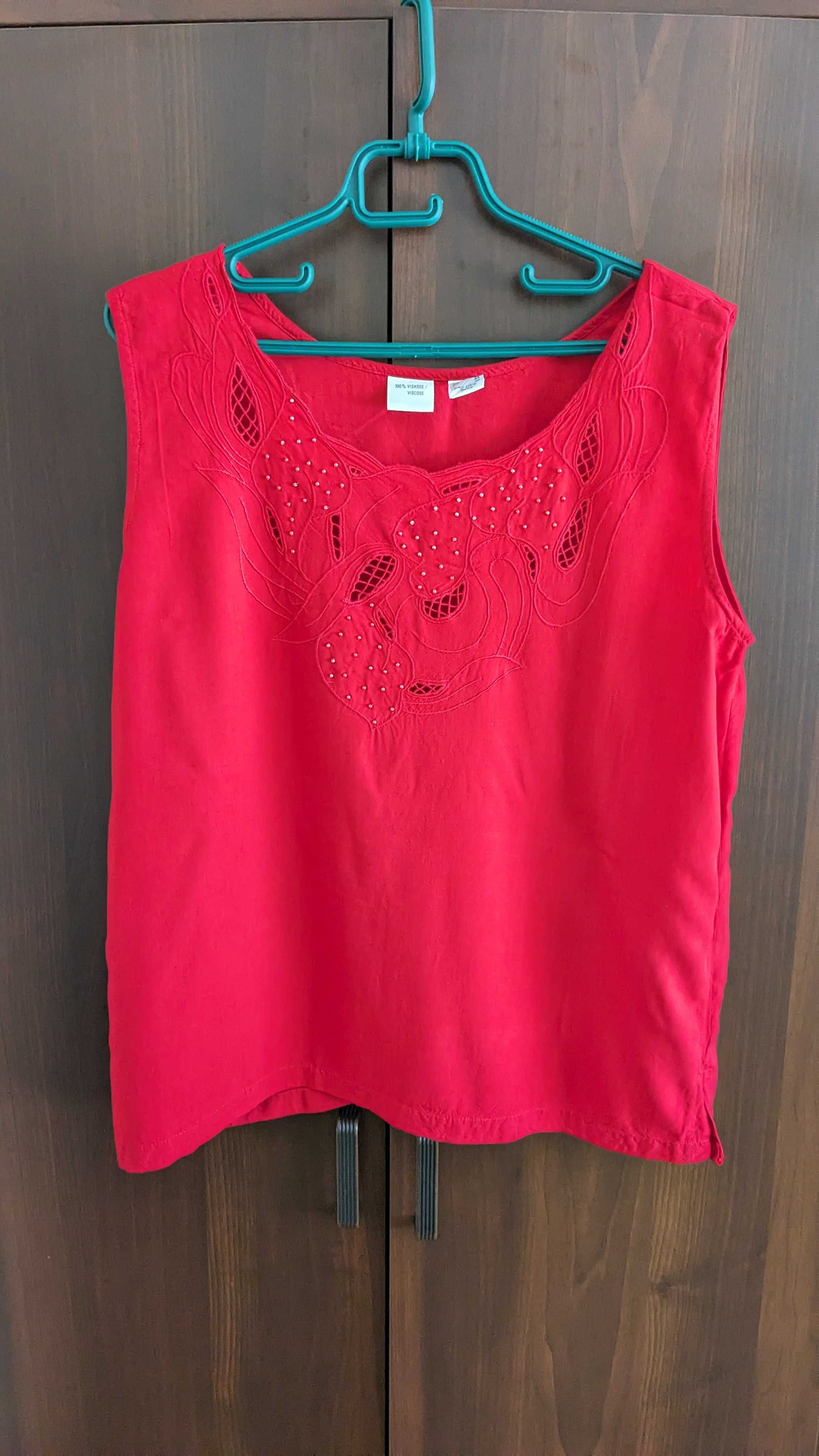 Czerwona Koszulka na ramiaczkach XL 46