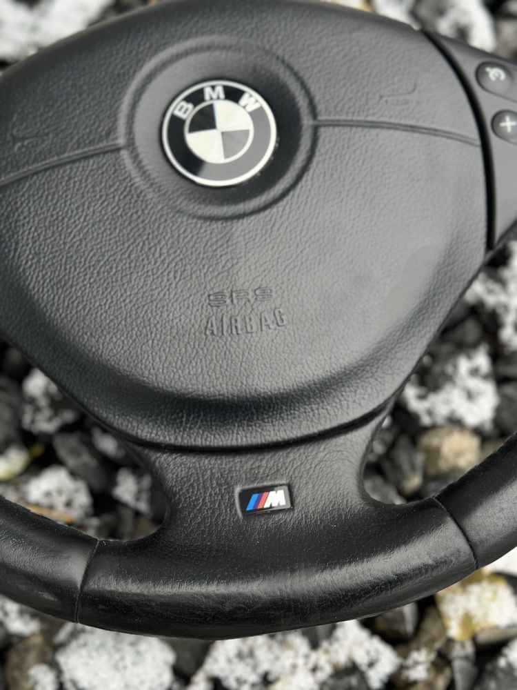 BMW E39 М ТЕХ 1 руль Рестайлінг Пузатий Чорний Значок Е38 Е46 Е53 Керм