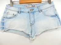 Krótkie spodenki z niskim stanem szorty jeansy dzinsy Denim 38 M