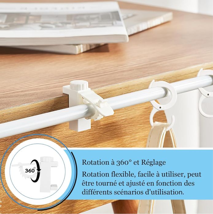 Wspornik do wieszania drążka/karnisza bez wiercenia