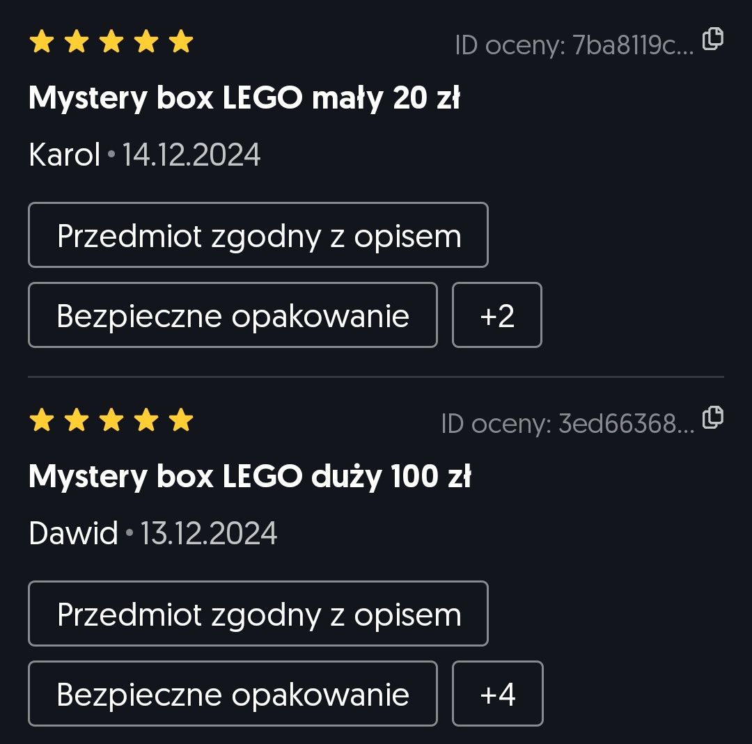 Mystery box LEGO średni 50 zł