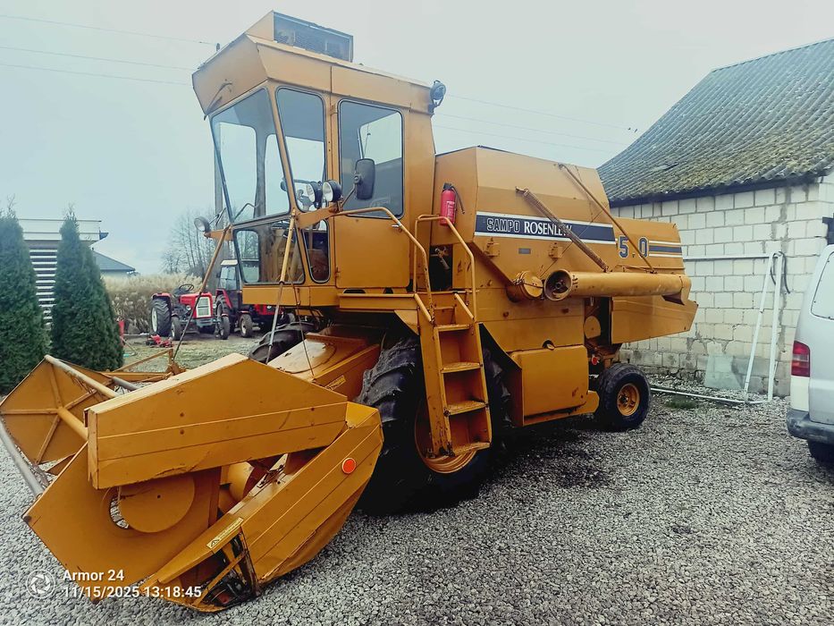 Kombajn zbożowy sampo 500 z kabiną