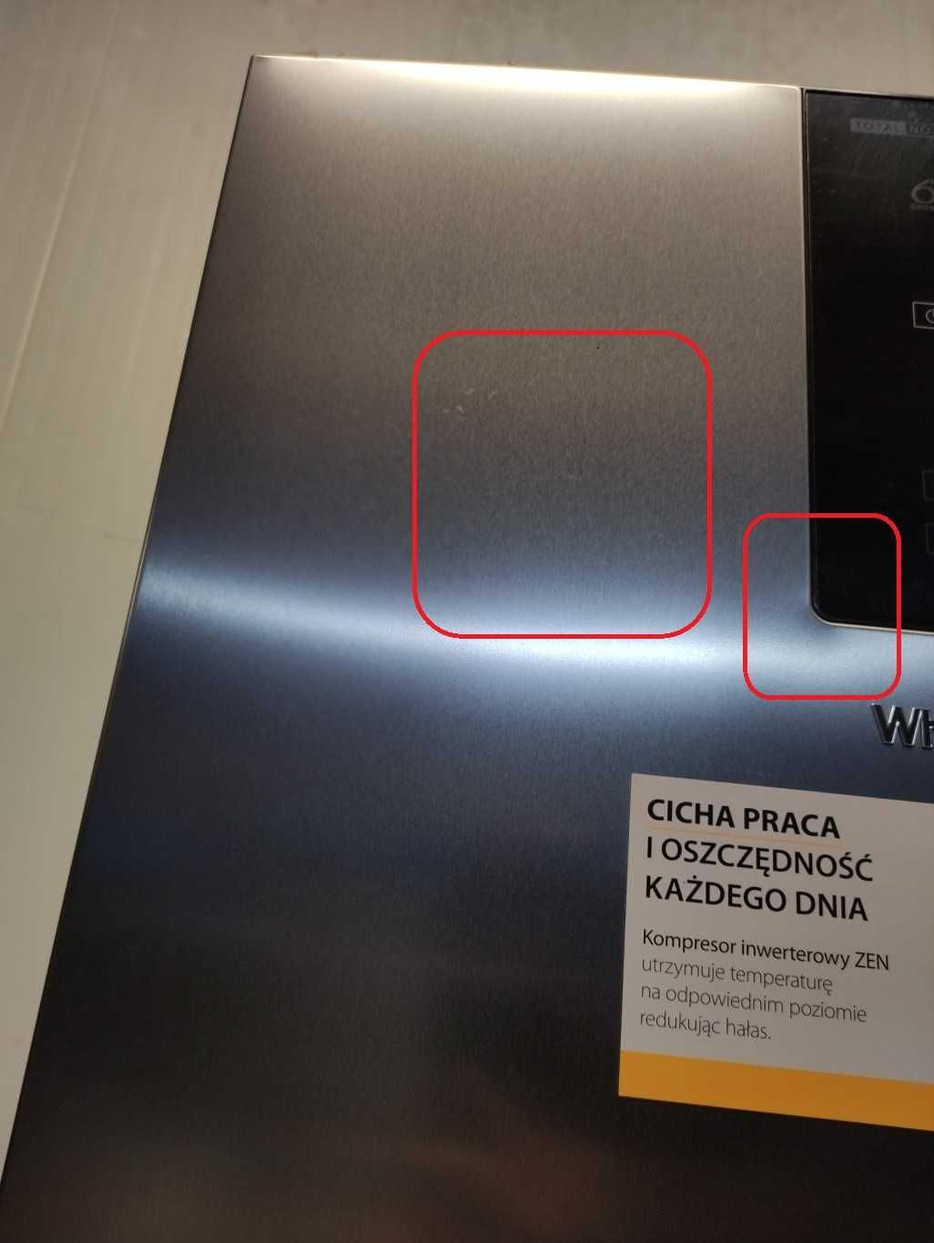 Lodówka dwudrzwiowa No Frost Whirpool W7X 82O OX Srebrna OUTLET 11DG13