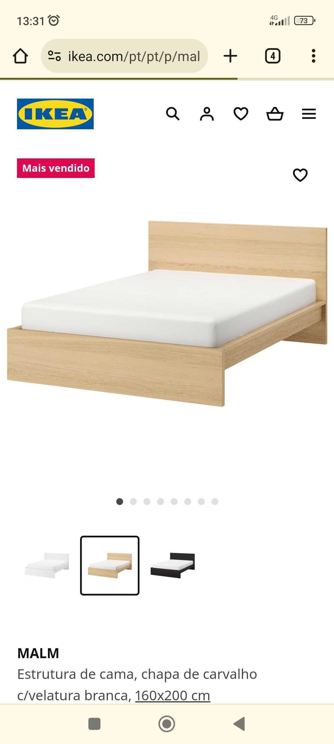 Cama Malm IKEA 160x200