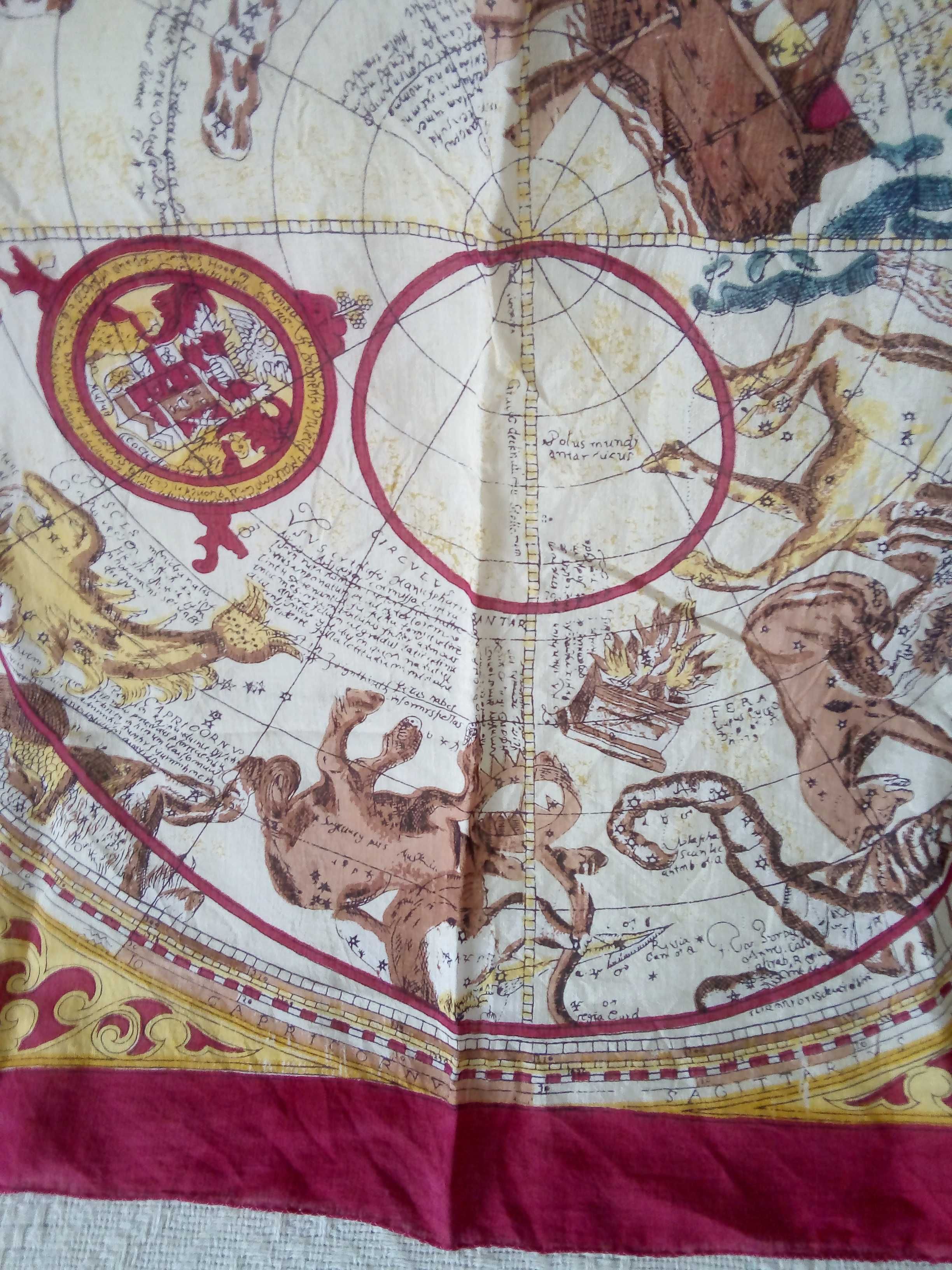 Chustka apaszka kolorowa mapa zodiakalna