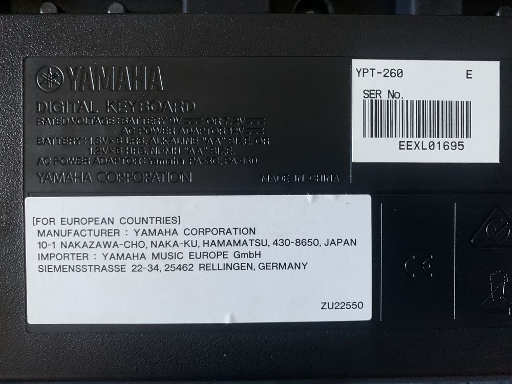 Синтезатор Yamaha YPT-260