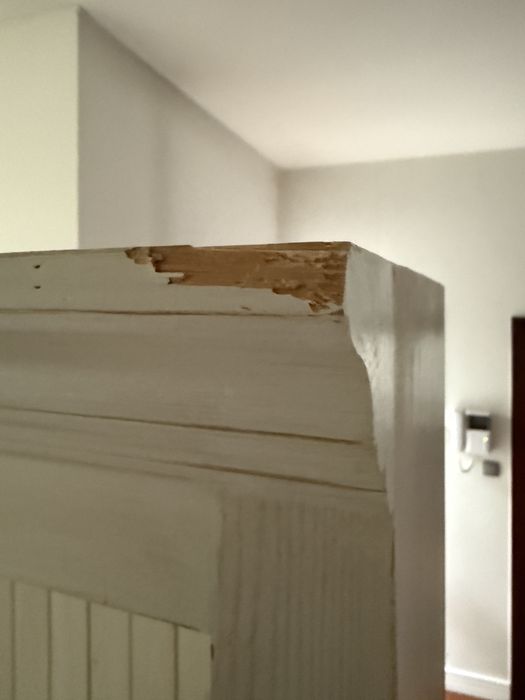 Duża drewniana szafa 220x118x40, solidna z polkami i szufladami