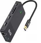 GIQ Hub USB C USB 3.0 na podwójny HDMI VGA Y521