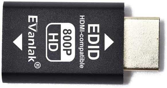EVanlak 3 Gen Emulator HDMI EDID Zestaw 2x Adapter HDMI  Plug Full HD