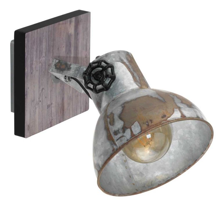 Kinkiet ścienny industrialny rustykalny metal klosz Eglo Barnstaple
