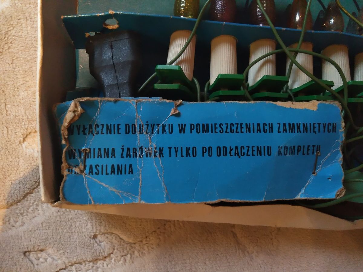 Lampki choinkowe z PRL-u