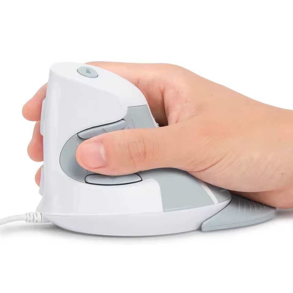 Эргономичная вертикальная мышь Vertical Mouse Delux M618BU тихий клик