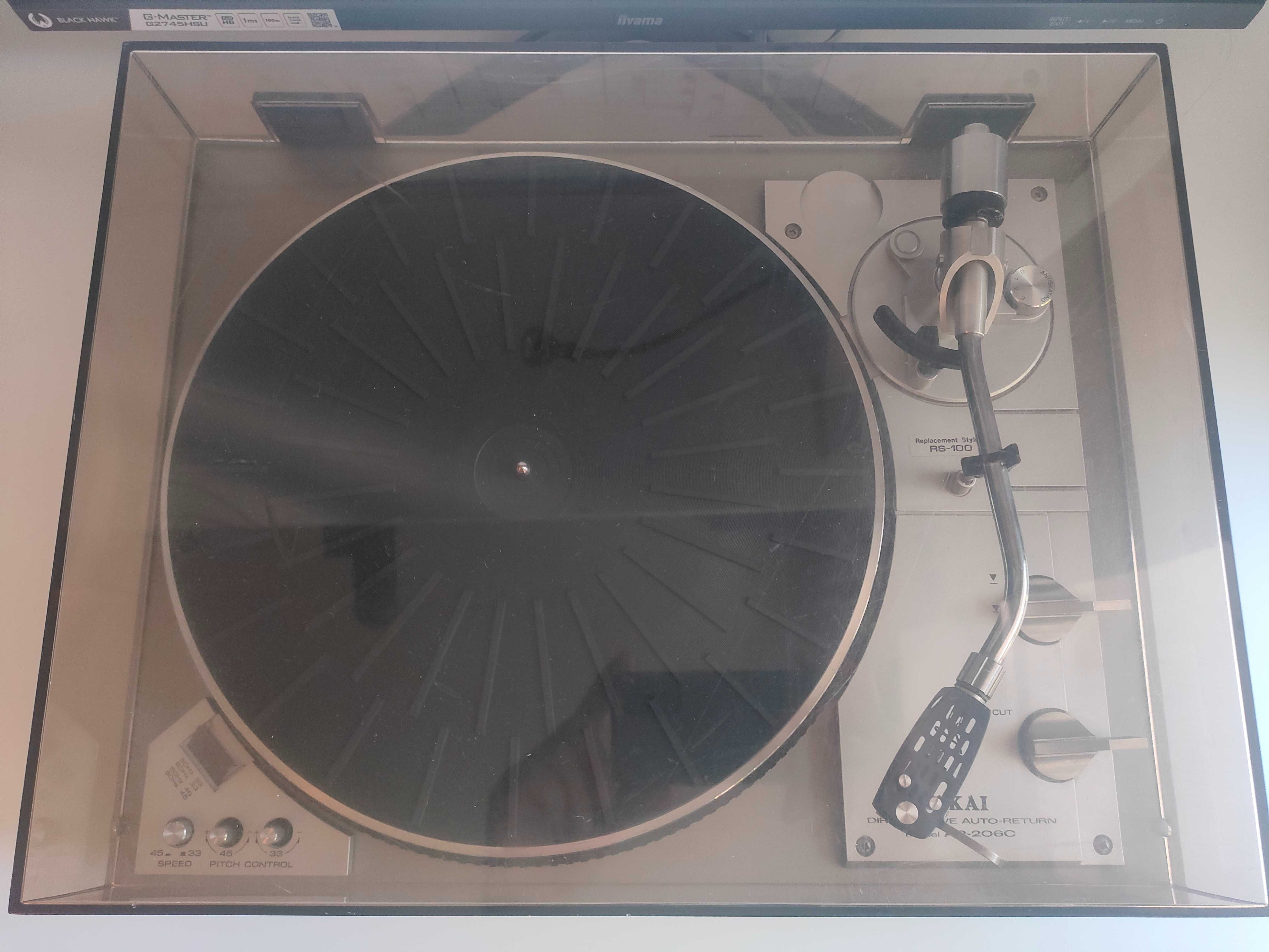 Gramofon AKAI AP-206C - półautomat, napęd bezpośredni