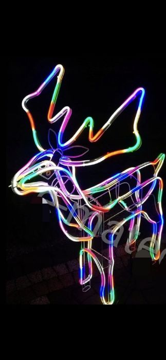 Renifer Led NEON 115cm ruchoma głowa