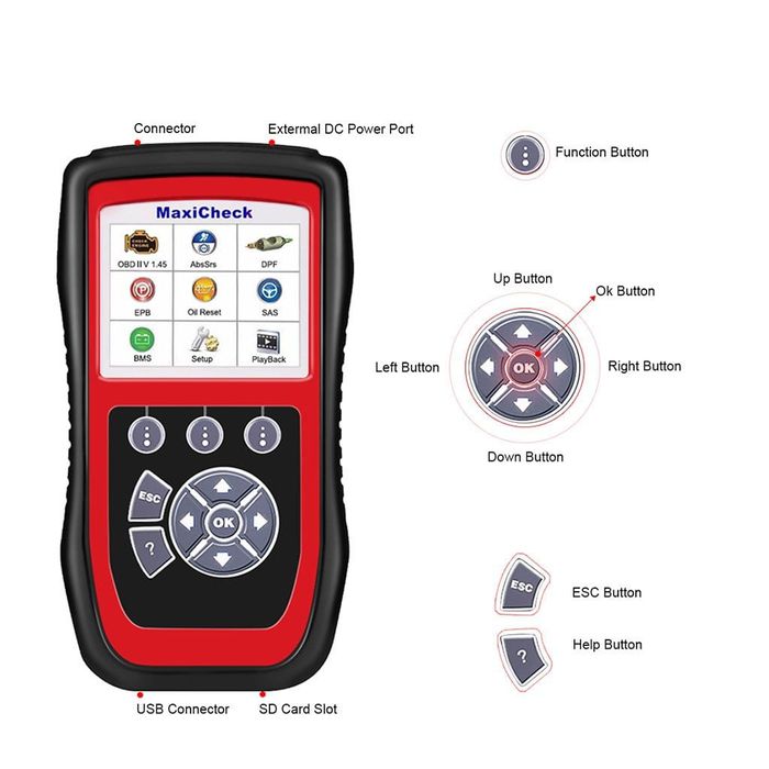 Autel Maxicheck Pro Máquina diagnóstico OBD2 ABS Reset Óleo SRS SELADO