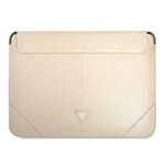 Pokrowiec Guess Saffiano Triangle Logo na laptopa 16'' - beżowy