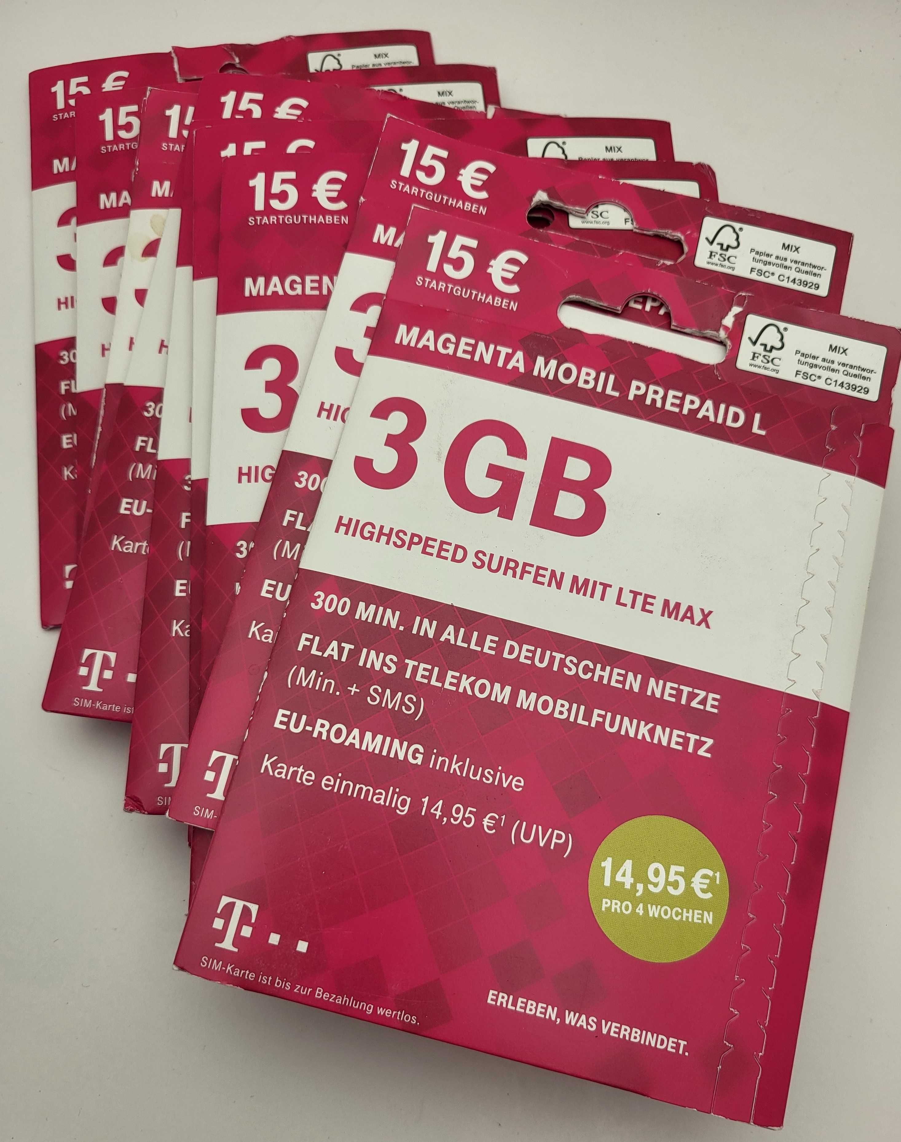 Karta SIM Niemiecka O2 nowa - nieaktywna -  10€  HURT-Detal