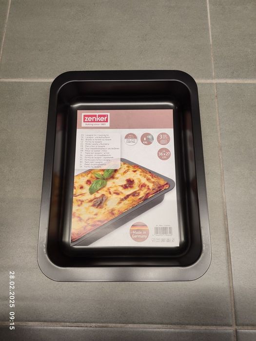 Nowa czarna blacha forma do lasagne Zenker