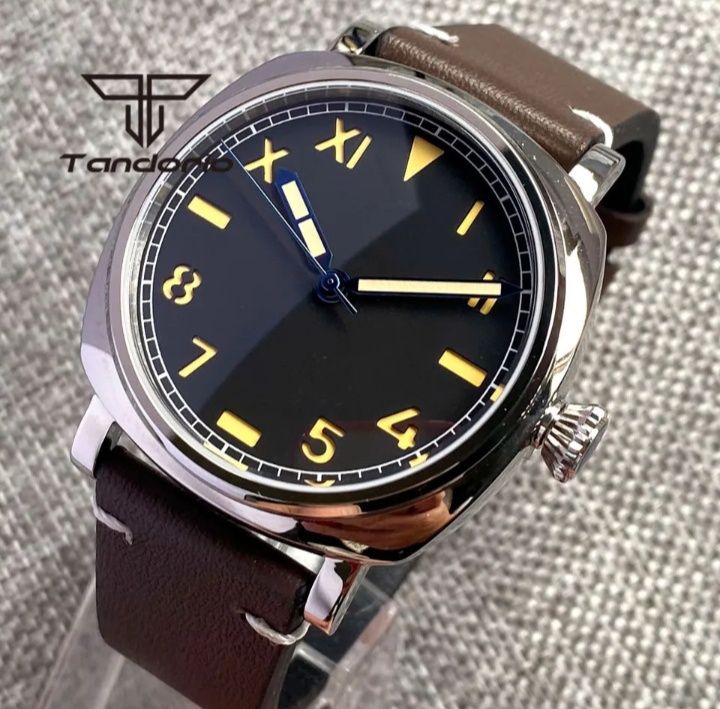 Часы военные механика квадратные NH35 хомаж Panerai