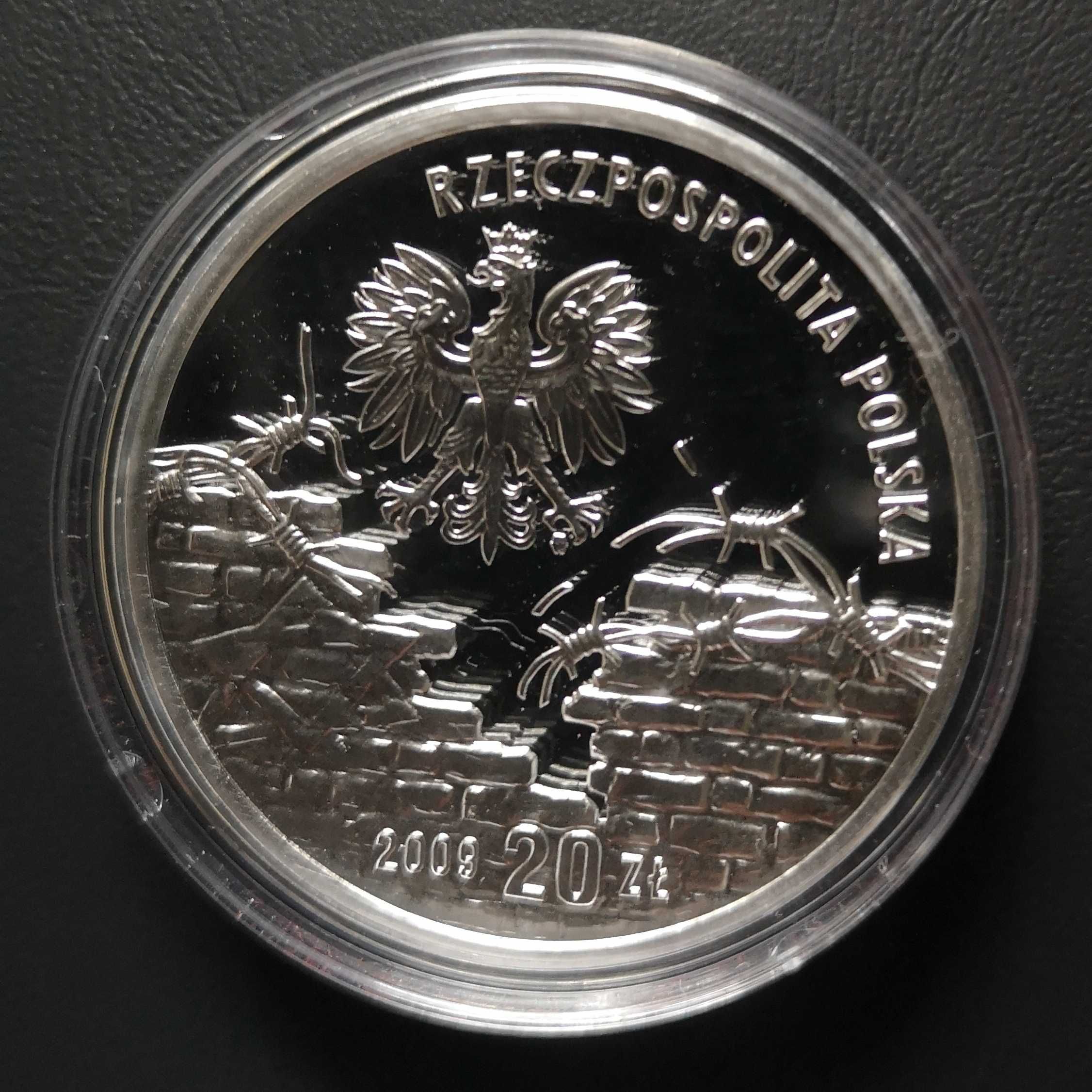 Moneta kolekcjonerska 20 zł 2009 r. Polacy ratujący Żydów